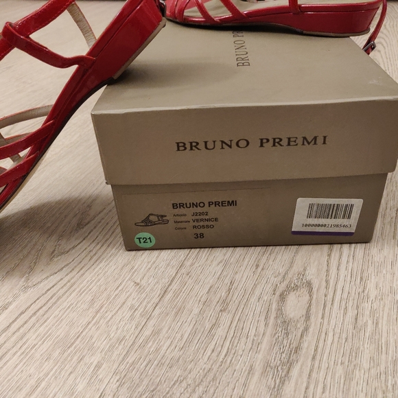 BrunoPremi, Ita!y, Red Sandals, Genuine Leather, Vanished Effect - Picture 6 of 9